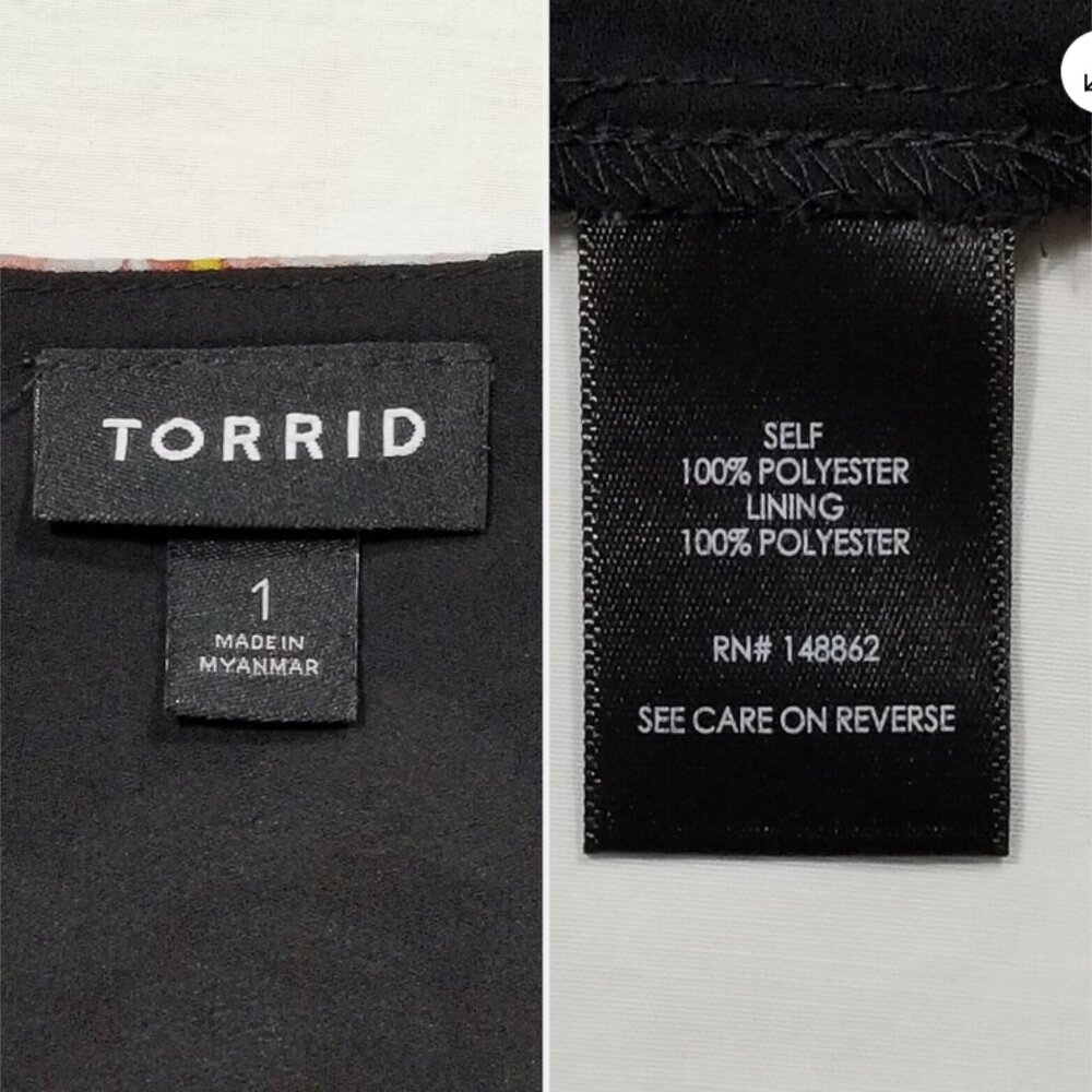 Torrid Size 1 Georgette Double Layer Swing Tank T… - image 5